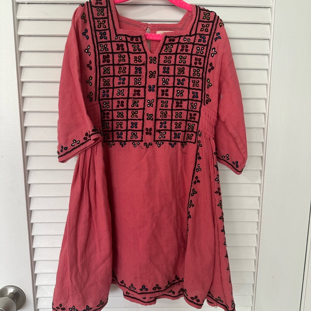 Pink Chicken embroidered dress 5T